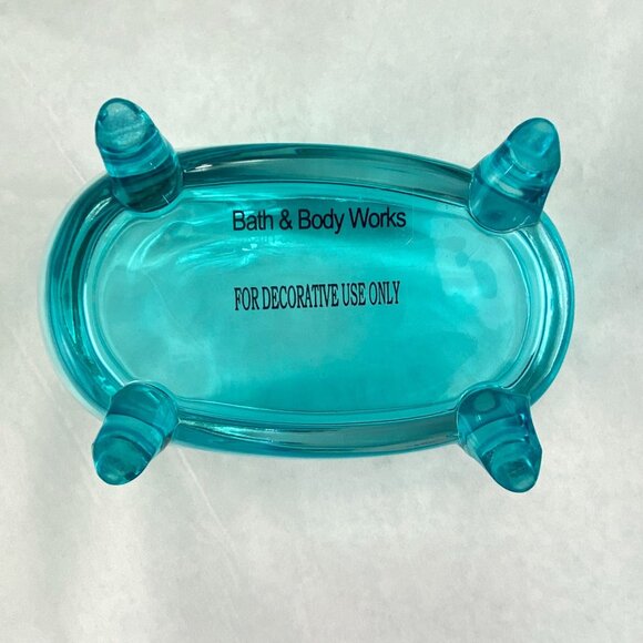 Bath and Body Works Aqua Glass Miniature Claw Foot Bath Tub - Picture 6 of 11